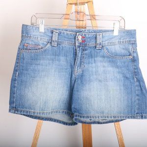 Tommy Hilfiger Blue Jean Denim Casual Shorts Women's Size 8 Double Button